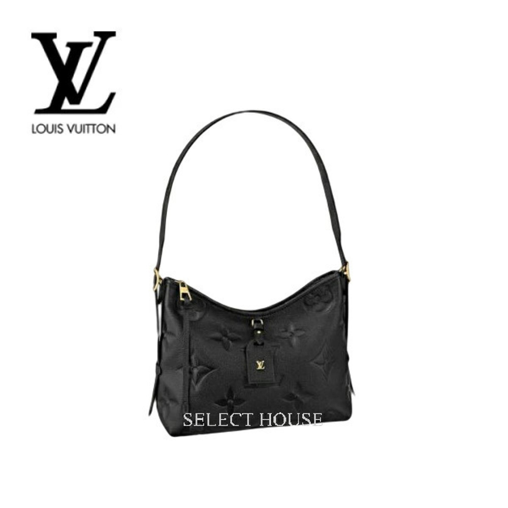 Louis Vuitton Carryall Zip NM Shoulder Hobo Shoulder Bag Leather Black